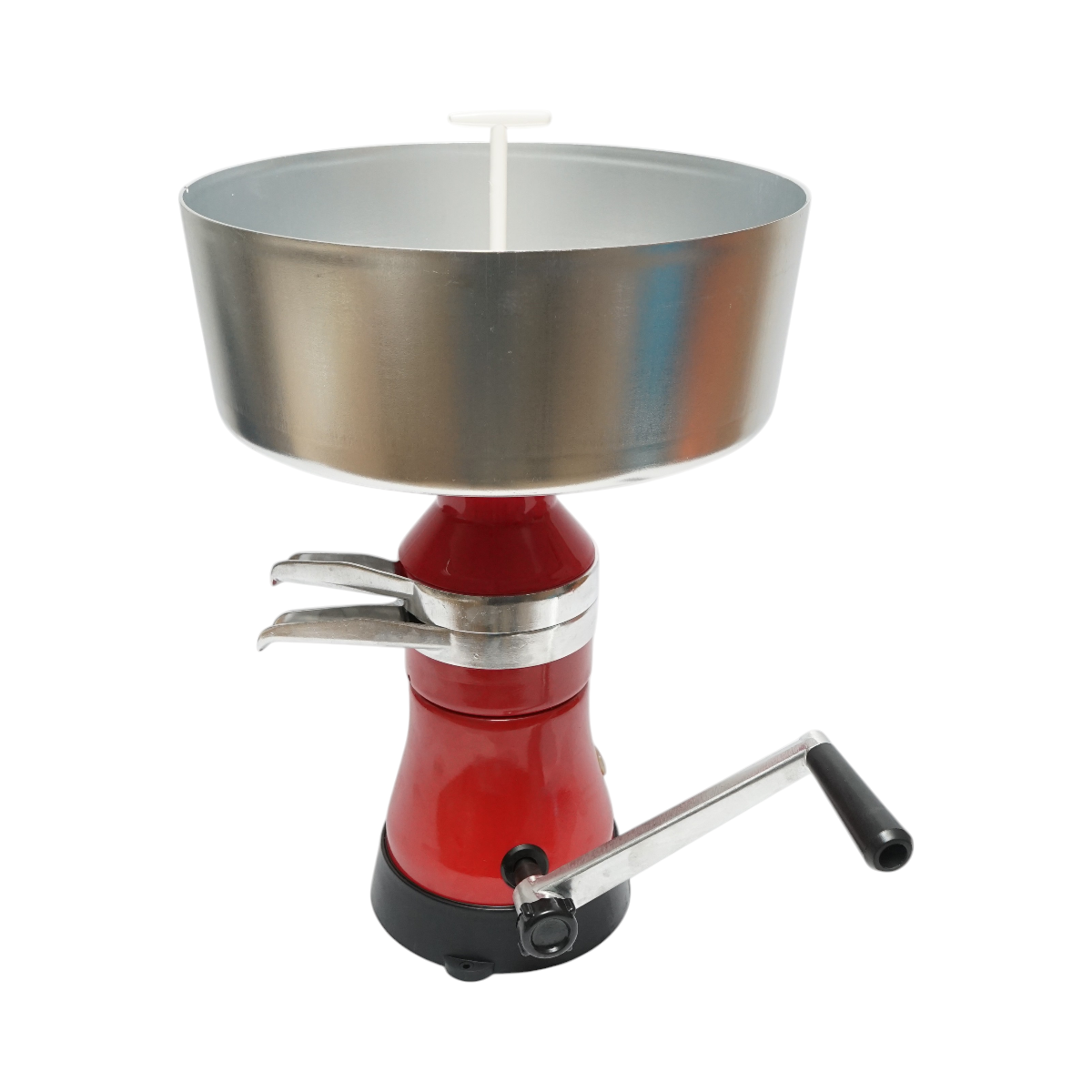 Cream separator from milk or for manual degreasing, aluminum container 5L, capacity 80L/h
