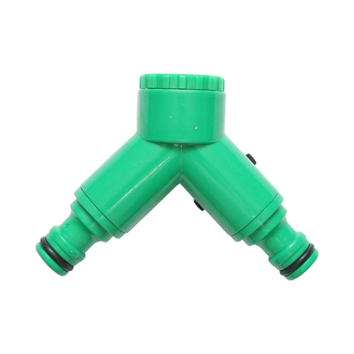 Distributor Y 2 hoses with taps, quick connector for garden hose 1/2-3/4