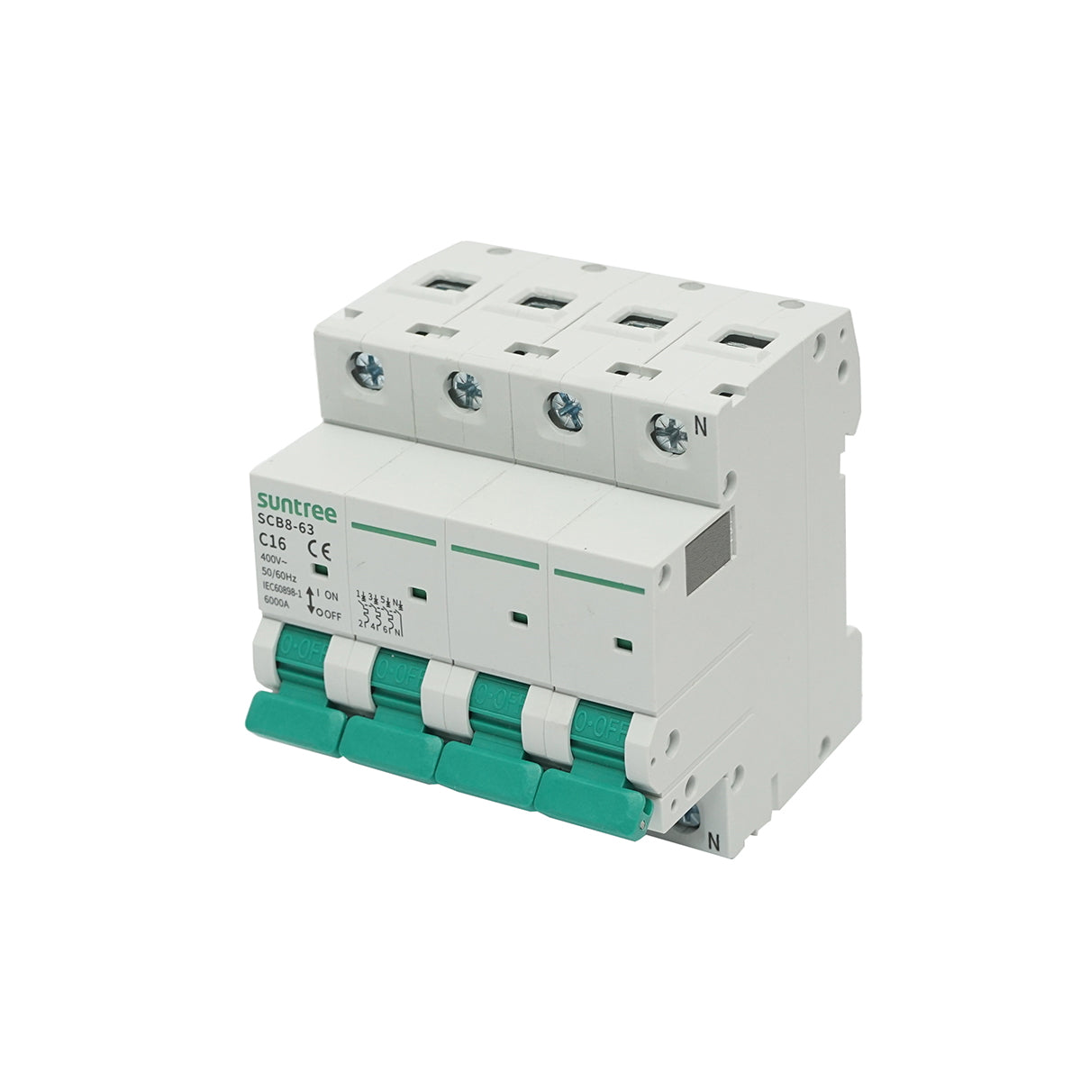 Automatic circuit breaker 3P+N, 16A 400VAC Suntree