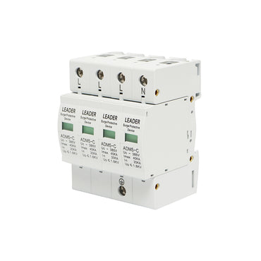 Surge arrester with signaling for photovoltaic systems LA-SPD-4P-40kA-385V Leader