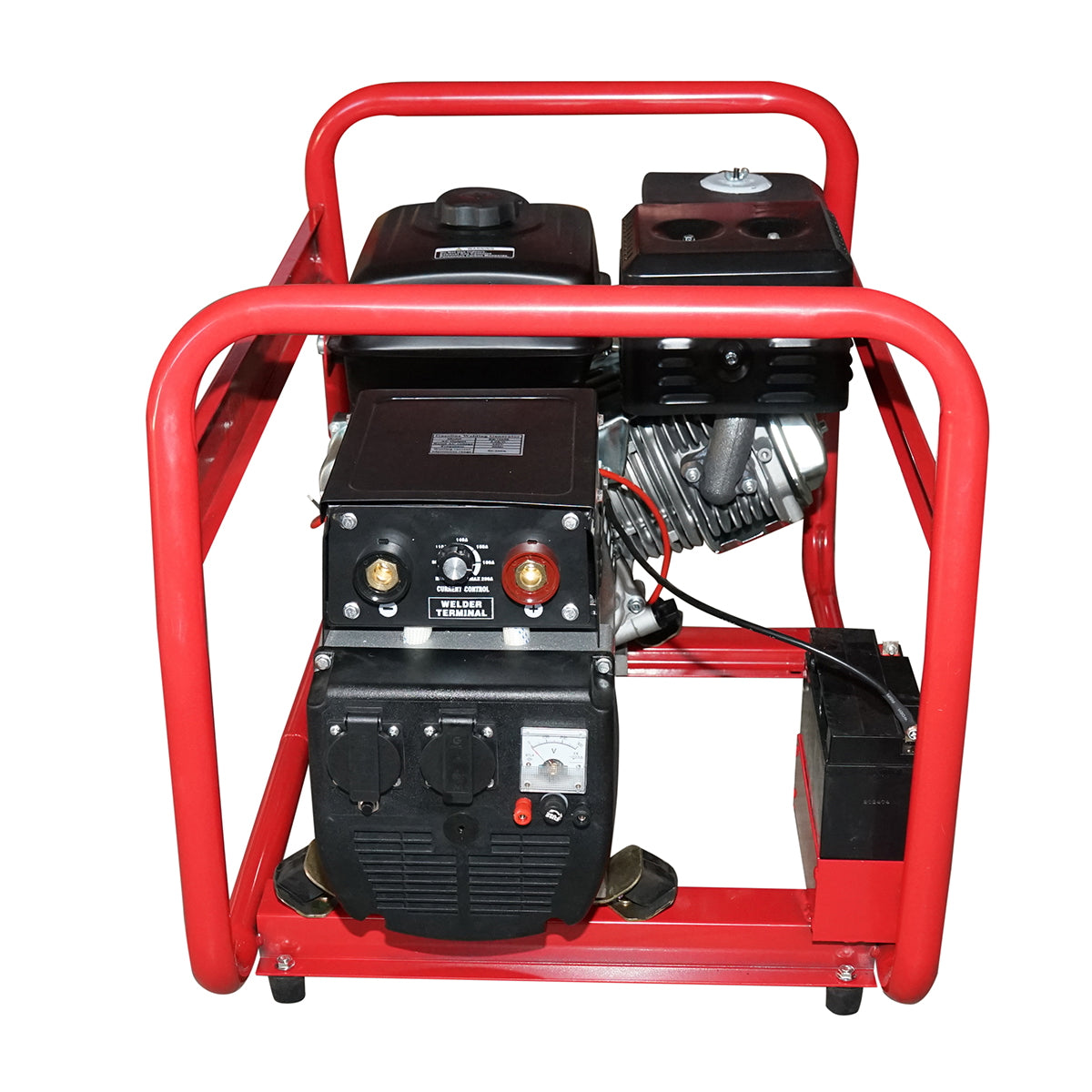 Electric generator and welding machine 200A, 5KW/220V with 15 HP gasoline engine, key start Breckner Germany