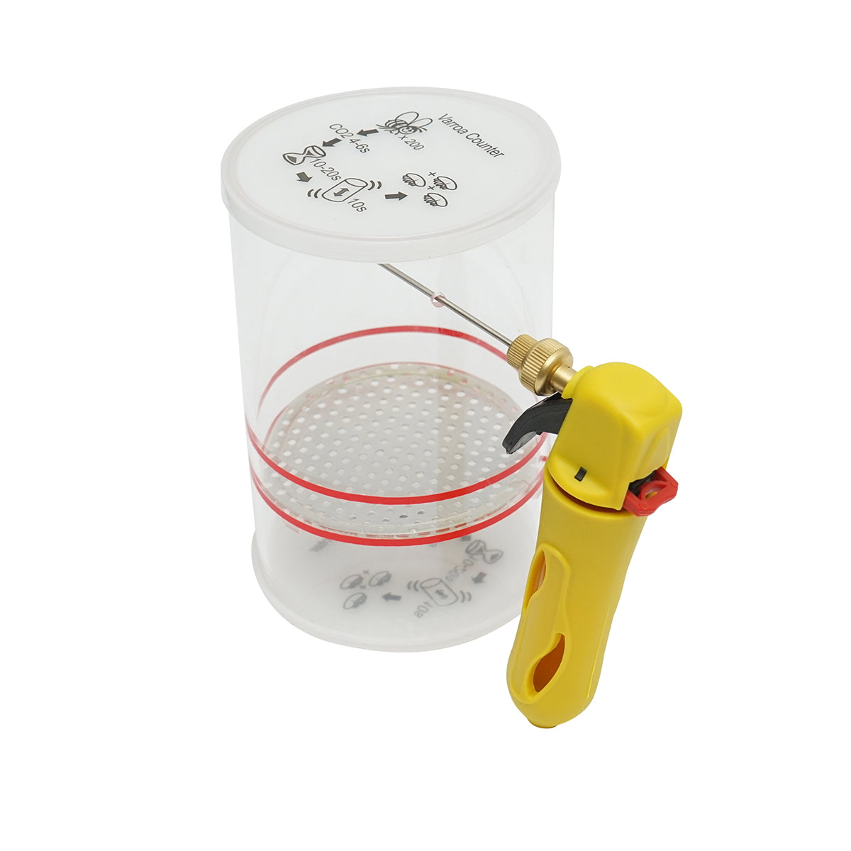 Varroa tester for detecting mites in bees