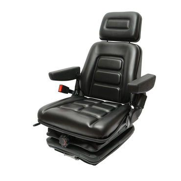 Universal adjustable seat for tractor with seat belt, armrests, and mechanical suspension 830x610mm