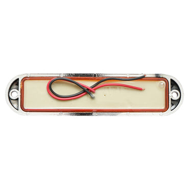 Side marker LED lamp 12-24V, yellow 155x37mm, chrome frame Breckner Germany