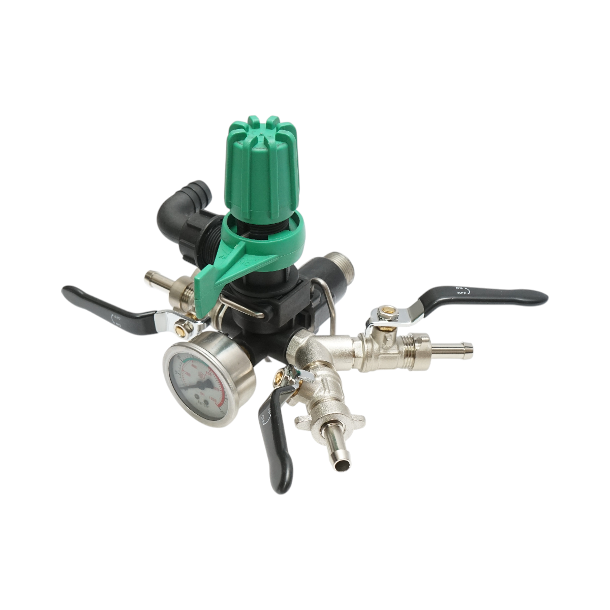 Distributor with 3 outlets for herbicide sprayer, glycerin manometer 1000 PSI