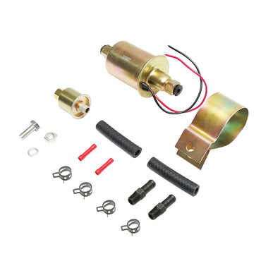 Universal electric fuel pump with built-in filter, 12V, L=145mm, dia 8mm for diesel/gasoline OEM YK-2047, E8012SS