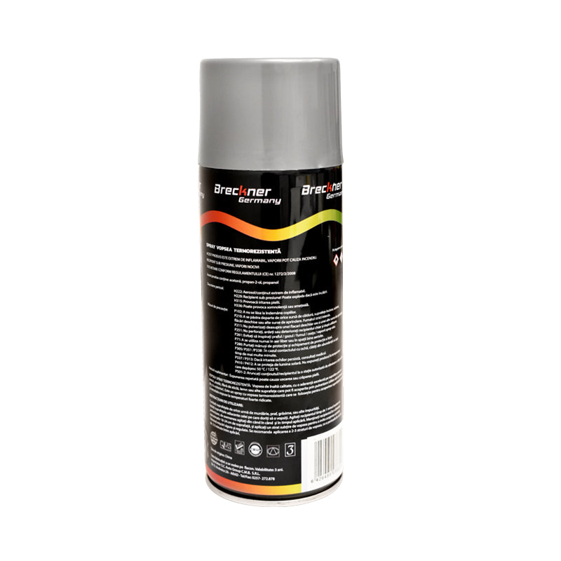 Acrylic heat-resistant spray paint at 400 degrees silver 450ml Breckner Germany