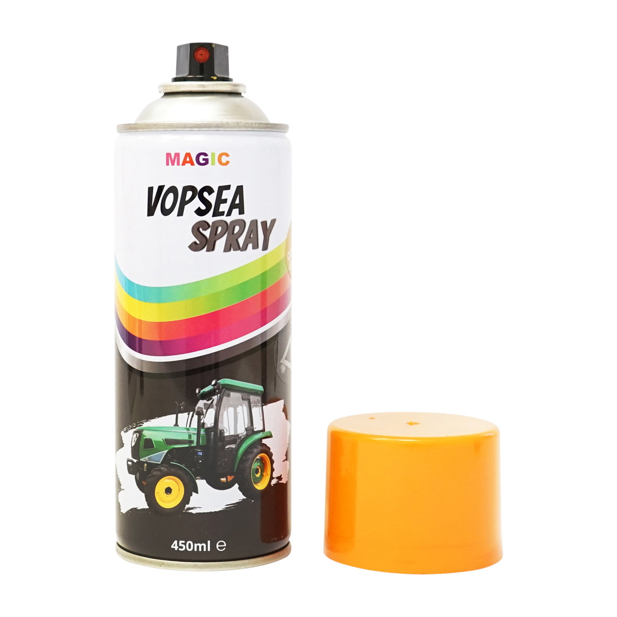 Professional yellow car paint spray, Caterpillar type, quick-drying 450ml MAGIC