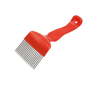 Bee fork for uncapping with straight stainless steel teeth and plastic handle, 210mm