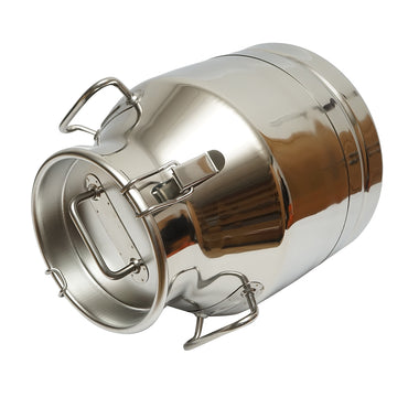 Stainless steel milk can with lid 20L cow milking machine Breckner Germany