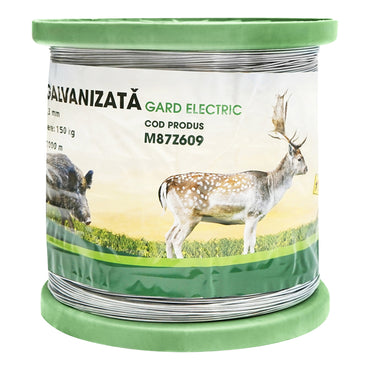 Galvanized wire for electric fence 1.3mm x 1000m Mezofarm