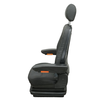 Universal adjustable seat for weight 50-130kg, armrests and backrest reclining 50-90° for tractor, agricultural machinery, industrial, forklift