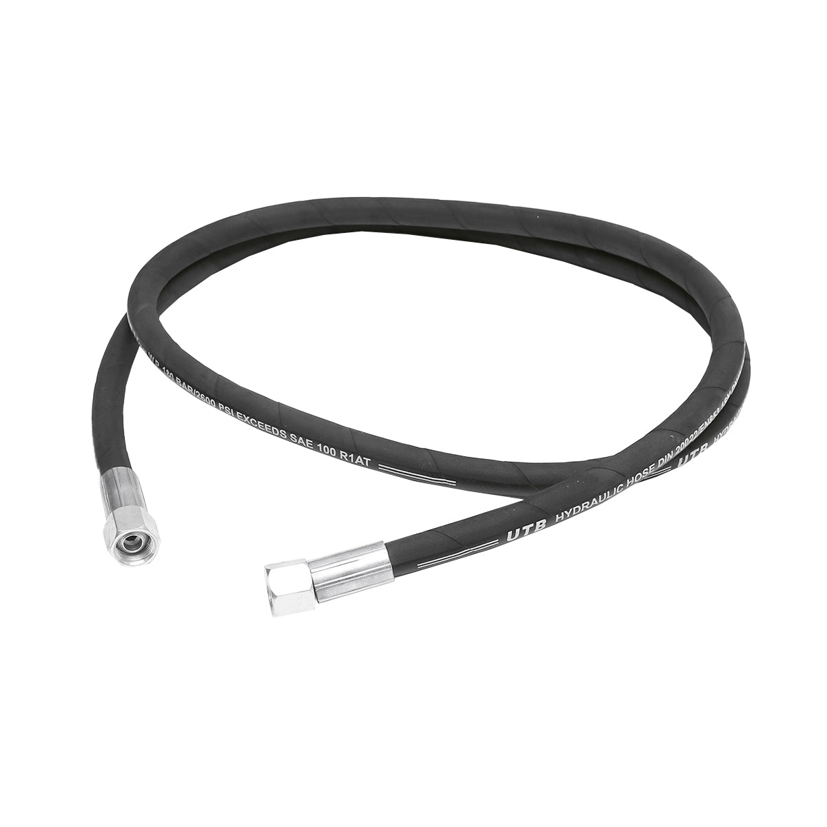 Pressure hose 2SN DN10 certified with hydraulic fixed ends L=2000mm M20