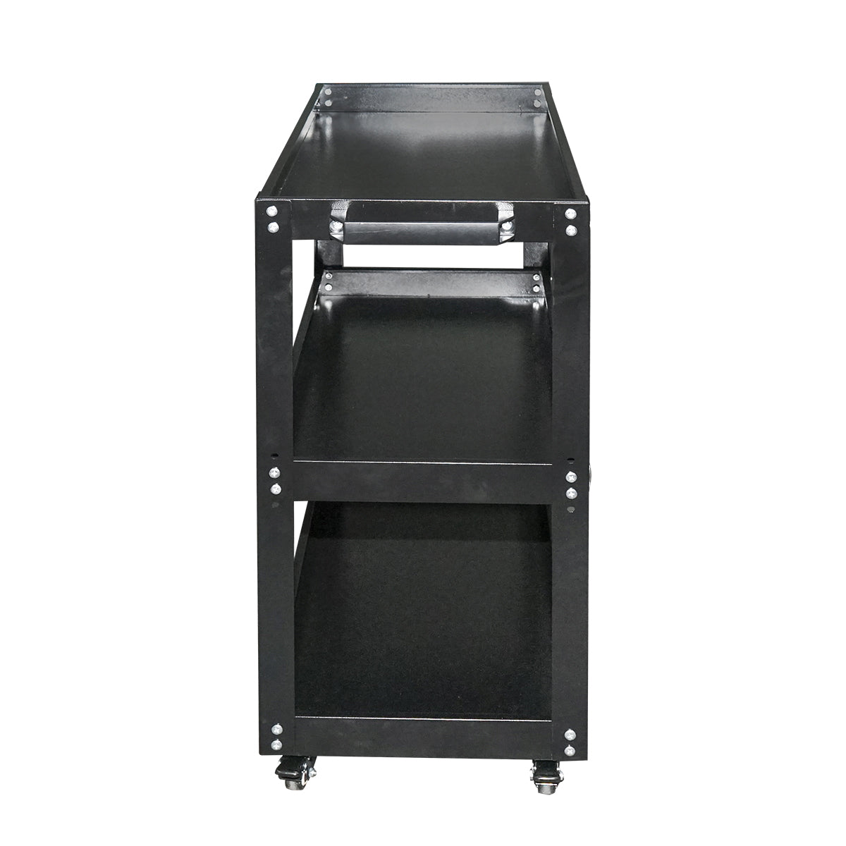 Metal cart on wheels with handle 750x700x360mm
