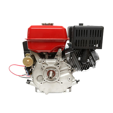 9HP gasoline engine, 4-stroke, 25mm splined shaft with 12V/17Ah battery, key/rope start Breckner Germany