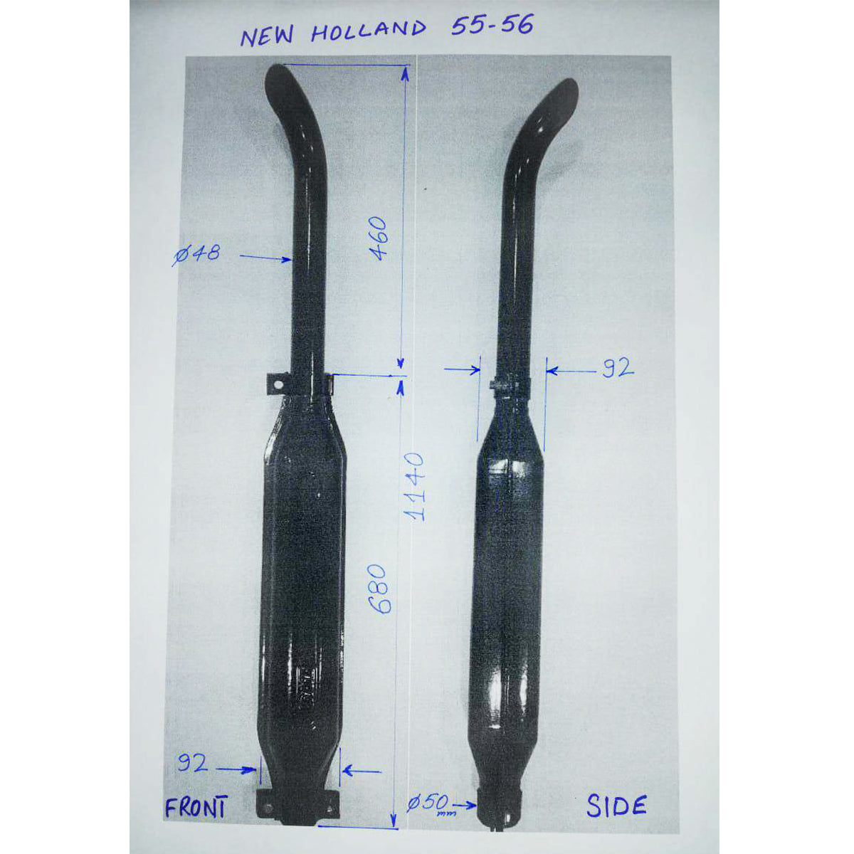 Exhaust muffler for New Holland 55-56