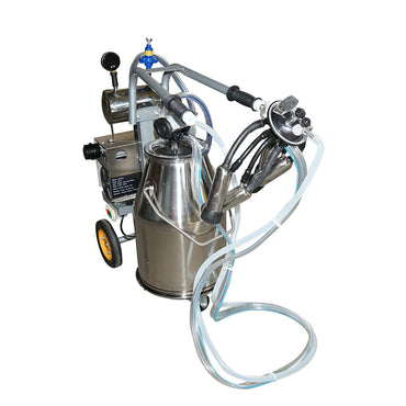 Cow milking machine 1 station 650W, stainless steel tank 25L, milking group with 4 teats, vacuum pressure 45-50 kPa, pulsations 60-80 cpm