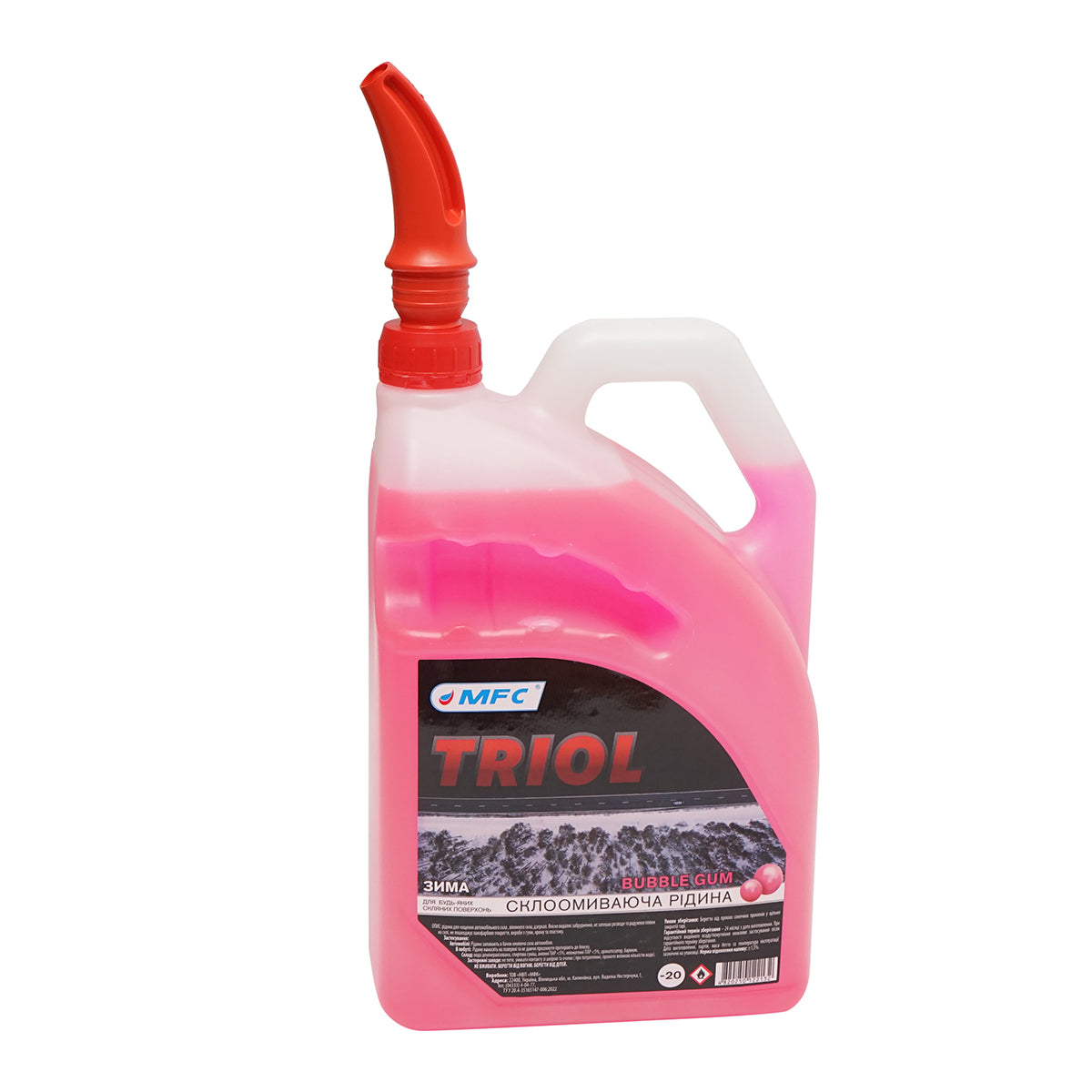 Windshield fluid -20 degrees, bubble gum scent 5L TRIOL