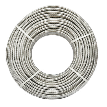 Roll of 100m flexible corrugated stainless steel pipe DN12 for residential solar installations