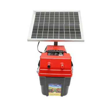 Pulse generator device 6.9 Joules 12-220V with 12V battery, 14A and 20W solar panel