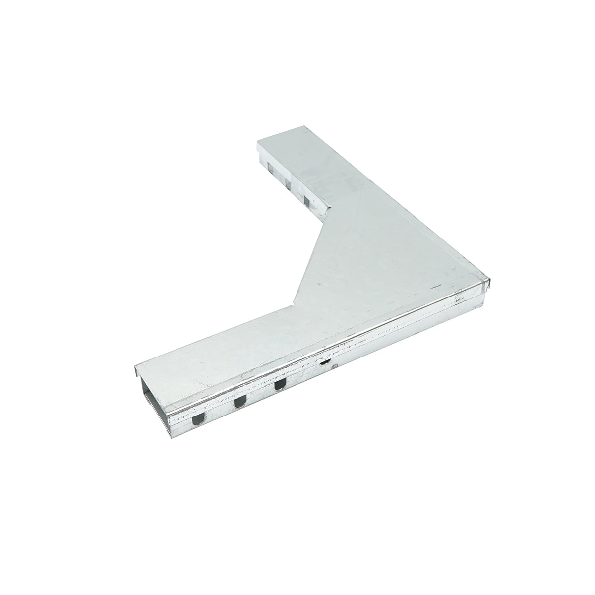 Horizontal bracket 90 degrees made of galvanized steel for gutter 25x50mm