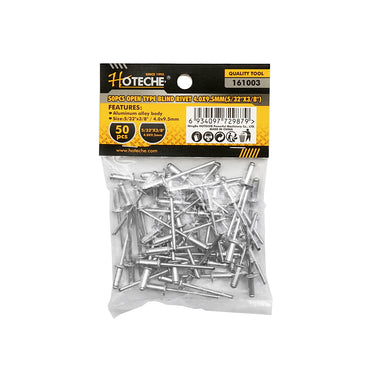 Aluminum pop rivets 4x9.5mm 50 pcs Hoteche