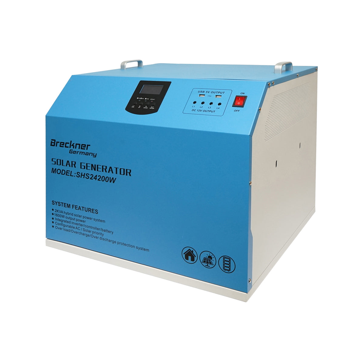 1600W Hybrid PWM Inverter 24V 50A Breckner Germany mobile with solar controller