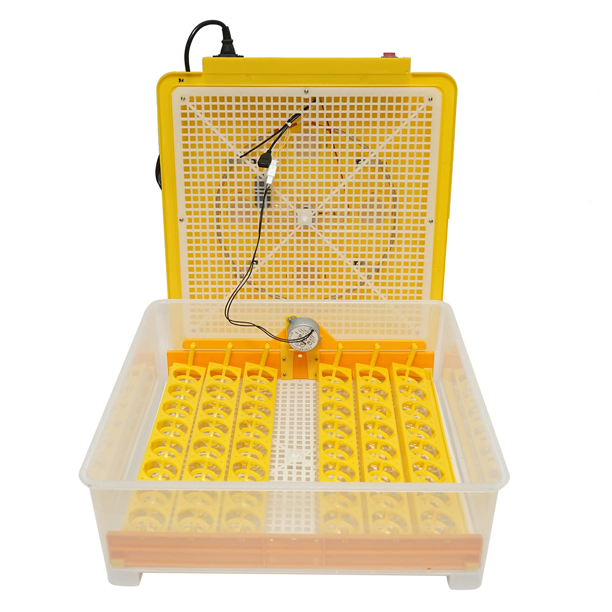 Automatic incubator 48 eggs 80W, 12V-220V, automatic rotation, temperature control, humidity, electronic display