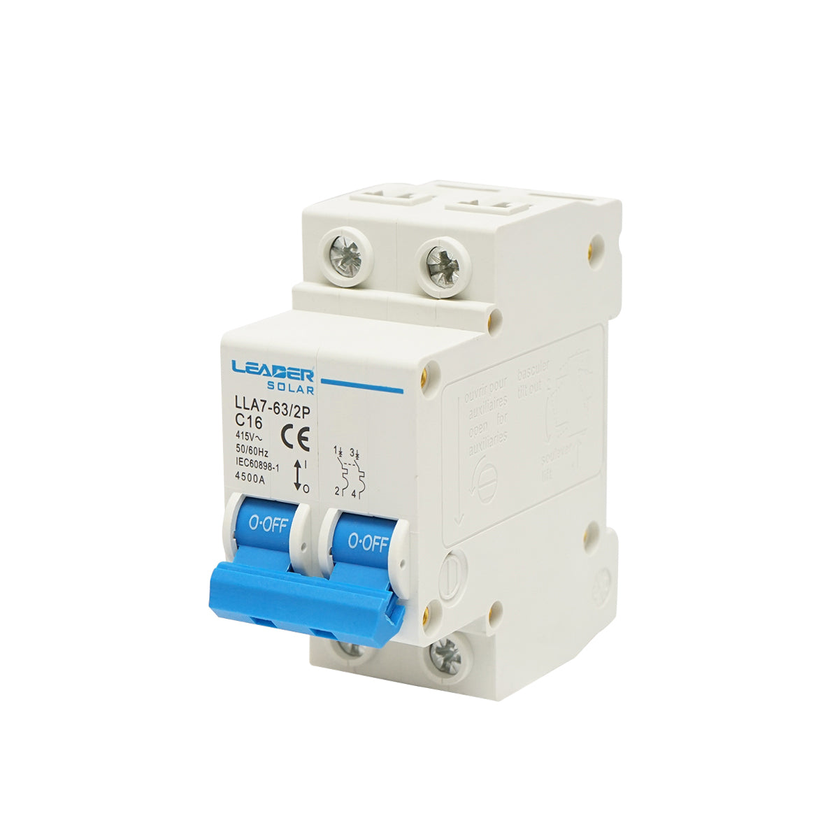 Automatic circuit breaker type 2P-16A-415VAC Leader