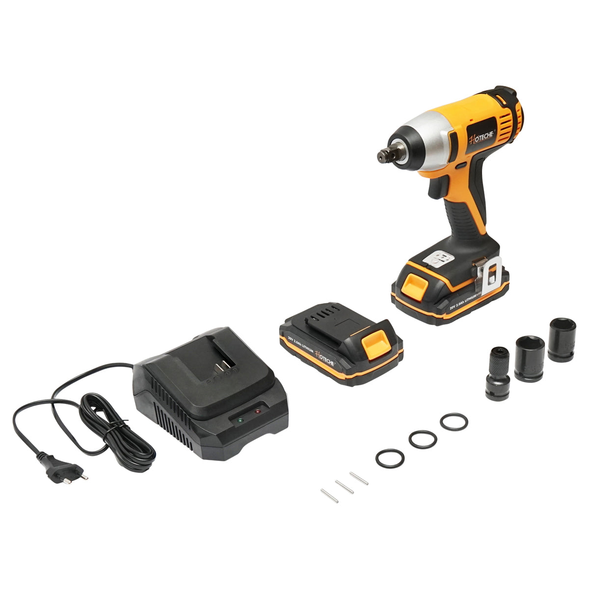 1/2 impact screwdriver 20V 180Nm, quick charge battery 2x2Ah Hoteche