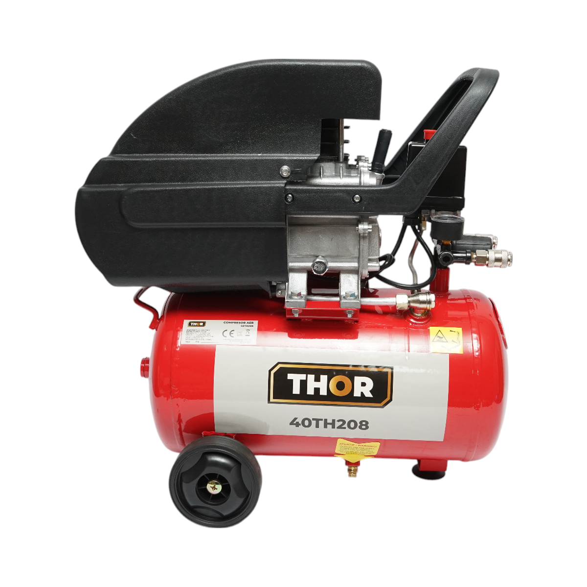 24L air compressor, motor power 1.5KW/2HP, maximum pressure 8 bar, air intake volume 195L THOR