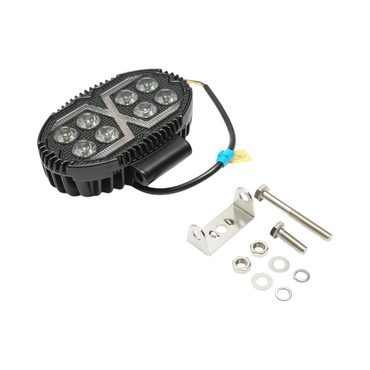 LED oval projector with DRL 9-80V, 24W, white-yellow, aluminum housing IP67 Breckner Germany