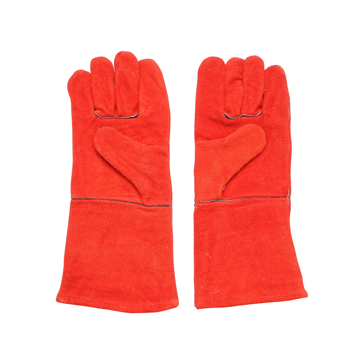 Leather welding gloves with lining size 10