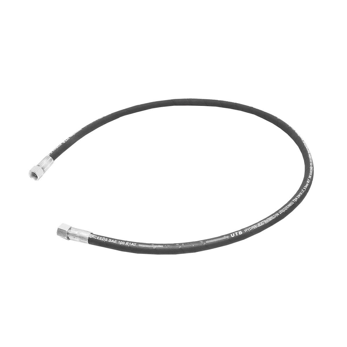 Pressure hose 2SN DN10 certified with hydraulically fixed ends L=1500mm M20