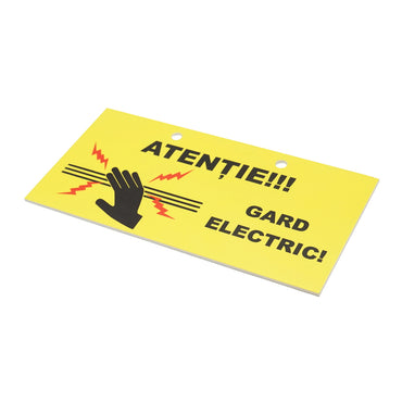 Warning sign for electric fence 100x200mm