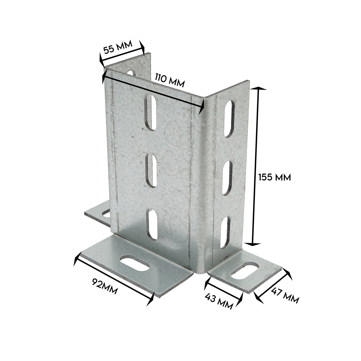 Concrete mounting base for the solar panel ground structure system BK78413
