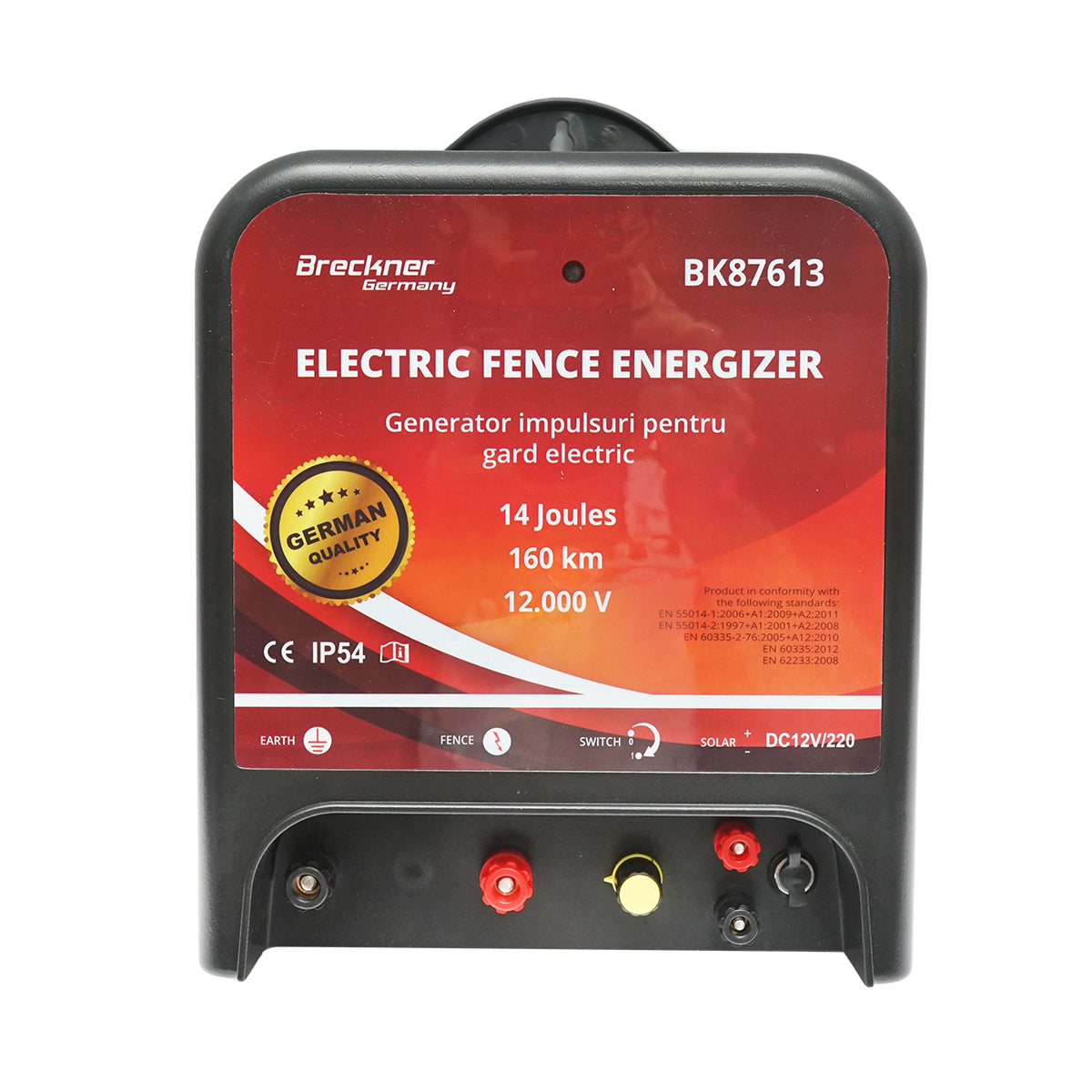 Impulse generator device 12/220V, 14 Joule for electric fence Breckner Germany