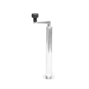 Adjustable support leg for trailer with a diameter of 48mm, minimum height 390mm, maximum 640mm.