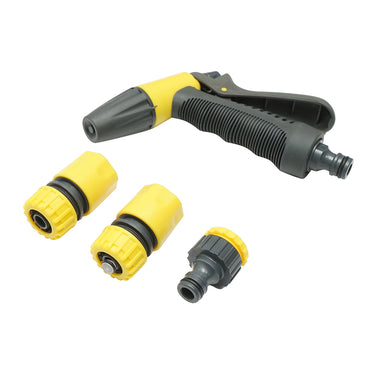 Adjustable spray gun set with 2 connectors 1/2 and adapter 1/2-3/4 for garden hose Crownman