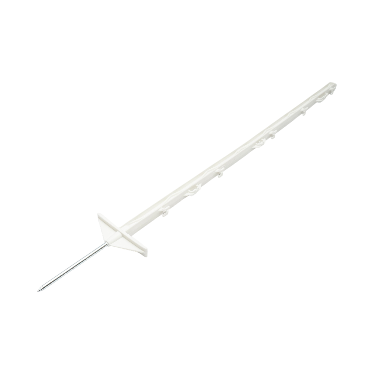 Plastic post 1050mm white for electric fence wire Breckner Germany