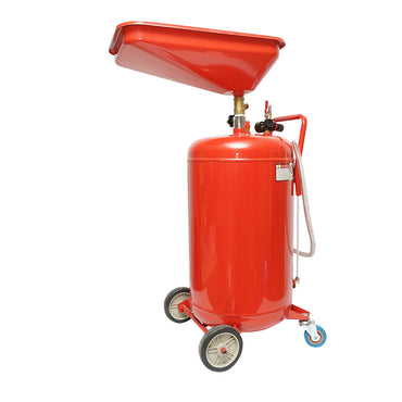 80L oil recovery unit with funnel and pneumatic emptying system