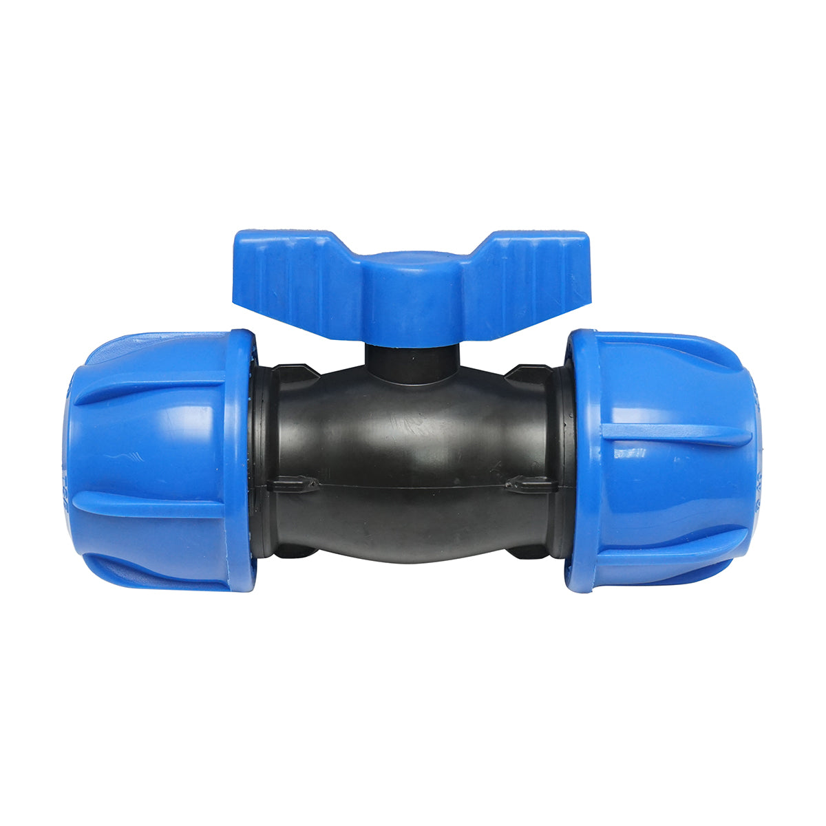 Ball valve compression fitting D40x40mm, PN16, for irrigation systems