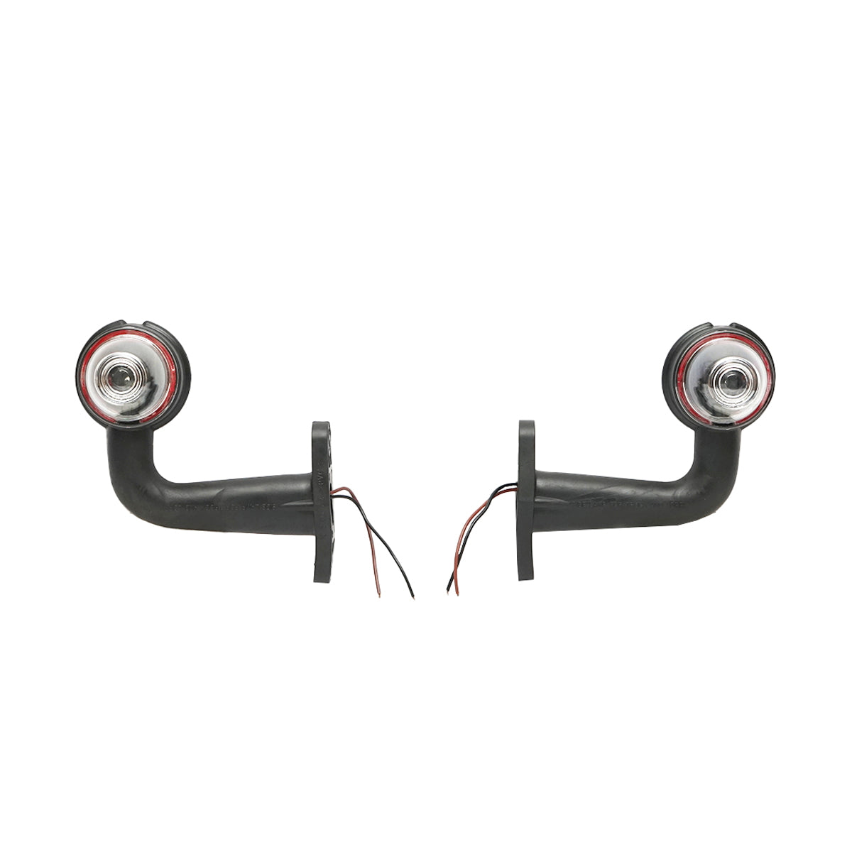 Set of LED side marker lights 24V red-white hard PVC