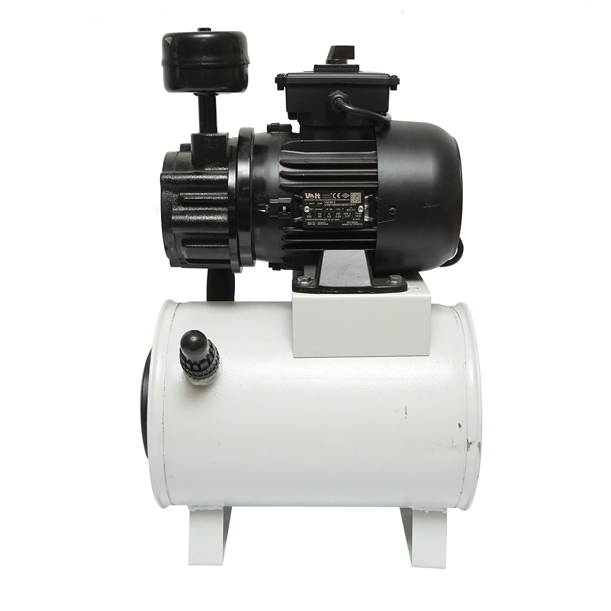 Dry vacuum pump with motor 200L/min 1450rpm and tank for milking machine cows Breckner Germany