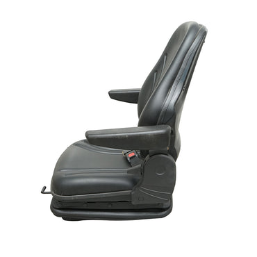 Universal seat with seat belt and armrests, mechanical suspension for tractors and industrial machines, forklift