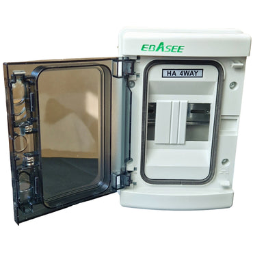 Applied fuse box 1 row, 4 modules, IP65, 210x140x100mm Ebasee