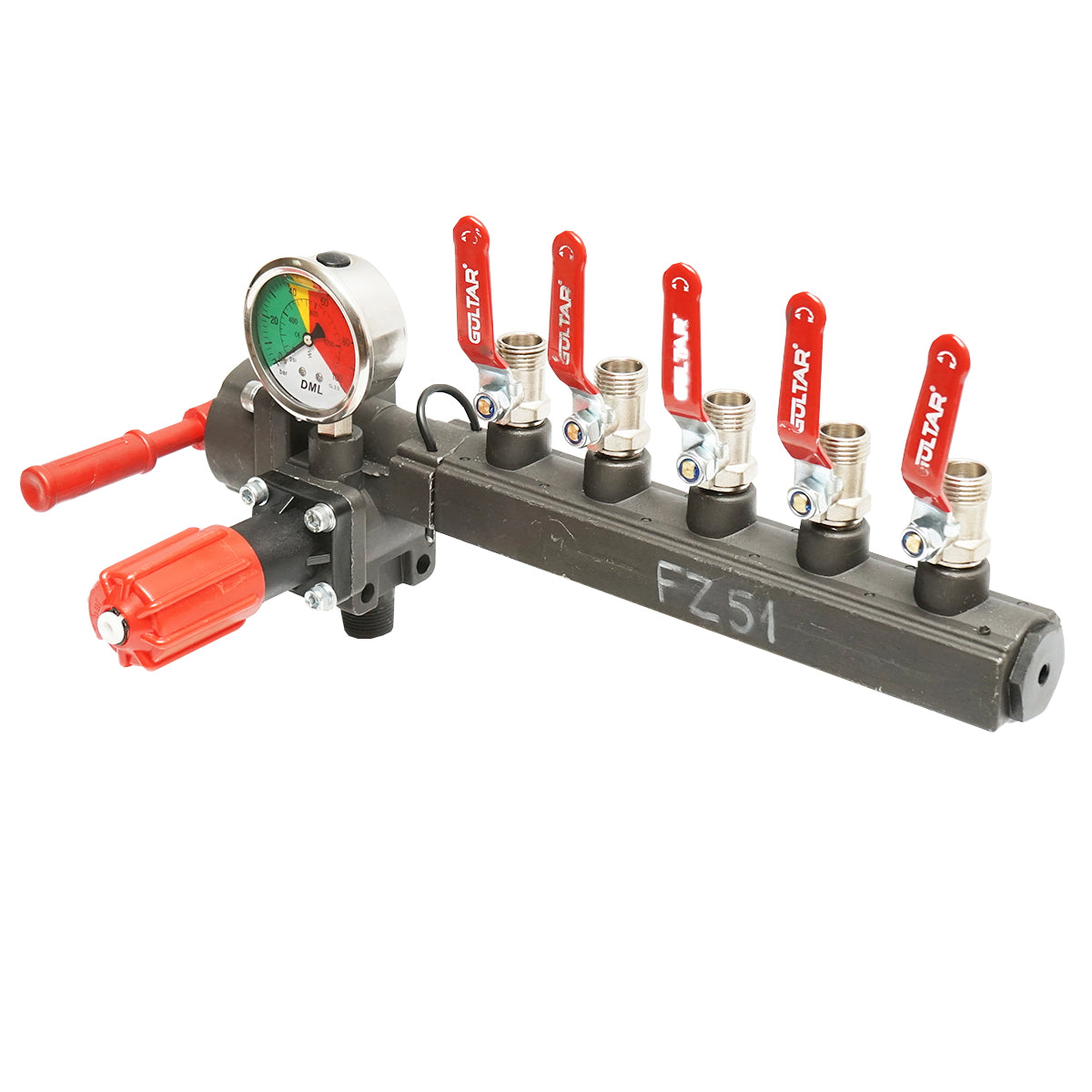 Distributor with 5 horses, glycerin manometer included for herbicide applicator