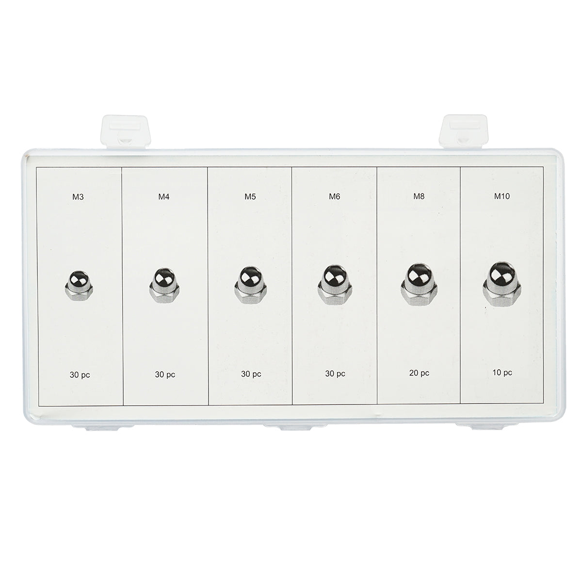 150-piece set of hexagon recessed nuts Breckner Germany