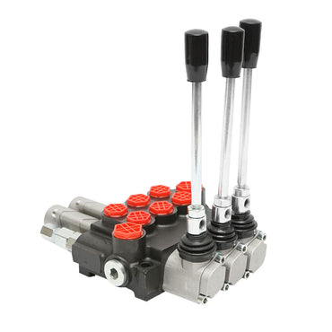 Hydraulic distributor with 3 levers, 2 float positions, 40L/min.