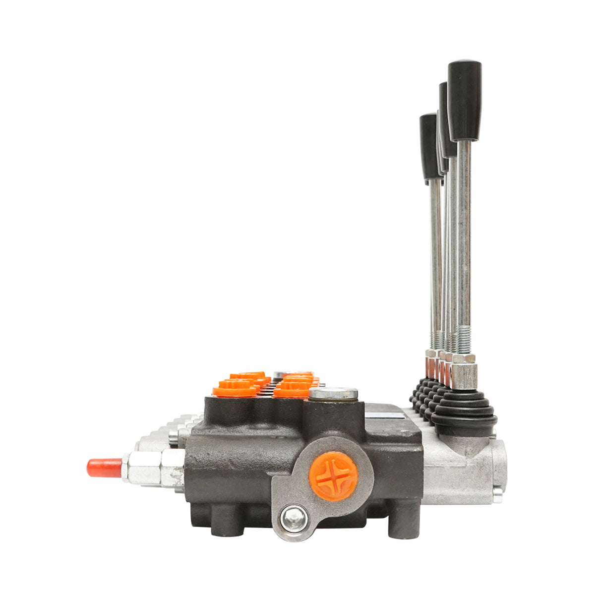 Hydraulic distributor with 6 included levers, flow rate 80L/min, 15 /+80 Breckner Germany